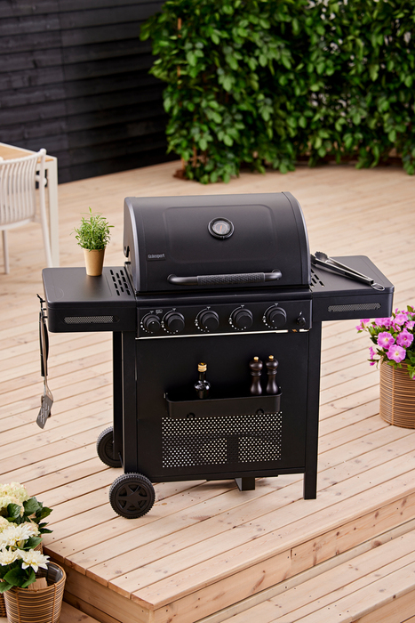 Gassgrill med 4 brennere og bakbrenner – Grillexpert